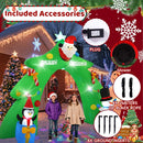 12 FT Santa's Candy Tree Arch Outdoor Inflatable with Rotating LED Colorful Lights for Christmas Holiday Party Decoration, Winter Garden Decoration — 4