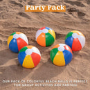 JOYIN 12 Packs 16" Inflatable Beach Balls, Large Rainbow Beach Balls Bulk for Pool Parties, Kids and Adults Summer Pool Party Toys, Beach Toys, Party Favors(16'') | 16-inch — 7
