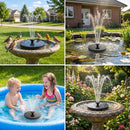Solar Bird Bath Fountain Pump, 6.3 Inch Upgraded Floating Solar Powered Water…