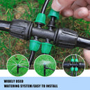 12Pcs 1/2" Tubing to 1/4" Lock Tee Six-Way Tubing Irrigation Fitting | 12 Pcs 1/2 Inch Lock Barbed Tee Six Way — 6