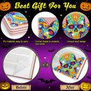 WIVICO 4Pcs Diamond Painting Bookmarks, Diamond Pearl Art Kits for Adults | Halloween Skull — 3