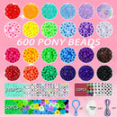 YMSDZHL 1000PCS Neon Kandi Pony Beads Letter Bead Bracelet Making Kit — 3