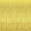 2 Pcs 3.2ft x 8.2ft Shiny Gold Metallic Tinsel Foil Fringe Curtains Photo Booth Backdrop for Birthday Wedding Holiday Celebration Bachelorette Party Decorations — 1