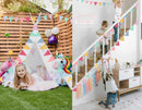 Pennant Banner Flags Pastel - GREATRIL Colorful Triangle Banners for Birthday Easter Classroom School Carnival Garland Outdoor Burlap Bunting Party Decorations 4 Strings | Mixed (Pastel) — 3