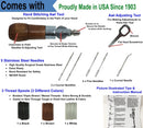 Professional Leathercraft Accessories, Sewing, Stitching Awl Tool Kit & Supplies, HEAVY DUTY - MADE in USA – DIY Craft, Leather, Heavy Fabric, Canvas, Upholstery, Bag, Shoe, Belt Repair Lockstitch Set — 2