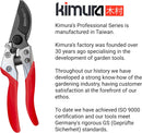 Kimura® 8" Pro Bypass Pruning Shears, Heavy Duty Japanese SK5 Steel Blades, 1 inch Cut Capacity, Non-Slip PVC Coated Handles, Lightweight & Ergonomic, Japanese Pruners, Professional Garden Clippers — 6