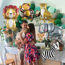 Large Animals Foil Balloons for Jungle Safari Birthday Party Decorations | Colorful Smiling Animal — 5
