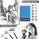 Caliart 176PCS Art Supplies Sketching Kit, 100 Sheets 3-Color Sketch Book | Black — 4