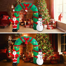 10ft Christmas Inflatable Outdoor Decoration Inflatable Yard Decoration Inflatable Santa Claus and Snowman Arch Decoration Built-in LED Lights for Christmas Holiday Party, Garden Decoration — 5