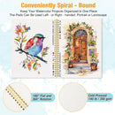 Watercolor Paper Pad, 5.5"x8.5” (24 Sheets, 140lb/300g), Spiral - Bound with Tear - Line. A Watercolor Journal and Sketchbook for Adults & Kids - Ideal for Smaller - Sized Exercises or Travel | Teal | 5.5" x 8.5" Spiral Bound — 3