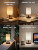 Rechargeable Cordless Table Lamp – 4000mAh Battery Bedside Lamp, Mini Touch Control Dimmable LED Light with 3 Color… — 7