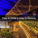 echosari 20Ft x 13Ft Net Lights Outdoor Mesh Lights Plug in with Remote, 720 LED Christmas Net Light IP68 Fully Waterproof for Party Garden Backyard Wall Bush Decor (Warm White) — 3