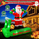 7FT Christmas Inflatable Santa Decorations, Santa on Treadmill with Dumbbells, Funny Fitness Santa Outdoor Blow Up Yard Decoration with Built-in LED Lights for Holiday Garden, Lawn, Patio — 6