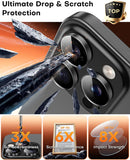 TOCOL for 2 Pack iPhone 16 Pro Max Camera Lens Protector/iPhone 16 Pro Camera Lens Protector Tempered Glass HD Individual Scratch Resistant Cover Accessories Case Friendly（Black） — 4