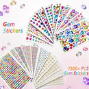 JIUZHU 7500+PCS Jewel Stickers for Crafts, Self Adhesive Gem Stickers Kit, Acrylic Rhinestone Stickers Assorted Shapes for Scrapbooking, Card Making, DIY Projects, Party Decorations — 3