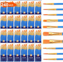 ESRICH 240PCS Paint Brushes, Paint Brush for Acrylic Painting | Blue — 1