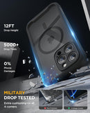 Miracase Magnetic for iPhone 16 Pro Case Full-Body Phone with Built-in Glass Screen Protector, [Compatible with MagSafe] Military Drop Proof 16 Pro Cover Bumper 6.3 inch, Black — 4