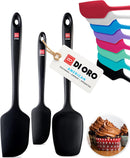 DI ORO Silicone Spatula Set - 600F Heat Resistant, 3-Pc Black — 1