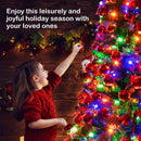 Goplus 6.5FT Prelit Pencil Christmas Tree, Premium Hinged Fir Tree, with 250 LED Lights and Solid Metal Stand, Easy Assemble, Ideal Xmas Decor for Home and Office — 6