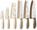 CAROTE Kitchen Knife Set, 6 Floral Knives with 6 Blade Guards, 12-Piece — 1