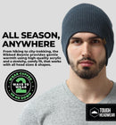 Tough Headwear Ribbed Beanie Hat - Stretch Fit Beanie for Women - Knit Winter Hats for Men - Breathable Knit Caps — 2