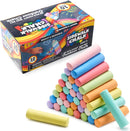 JOYIN 60 PCS Sidewalk Chalk Set (10 colors), Non-Toxic Washable Outdoor Jumbo Chalk Set for Painting on Chalkboard, Art Play and Playground Toy — 1