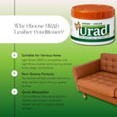 Leather Conditioner 7oz (200g) Light Brown – Deep Conditioning and Color Restoration for Leather Furniture, Car Seats, Shoes, and More! - 200g | Light Brown — 3
