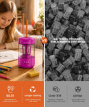 Electric Pencil Sharpener for Classroom, Fully Automatic, Magenta Pink — 4