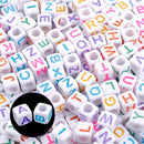 Augshy 1400pcs 5 Color Cube Alphabet Bead,Letter Beads DIY Activity Craft — 3
