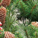 24 Inch Artificial Pre-Lit Christmas Wreath, Mixed Pine Decorated Frosted Berries, Pinecones, 50 LED Lights with Timer, Battery Operated, Holiday Decoration for Front Door, Outdoor — 4