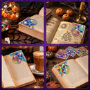 WIVICO 4Pcs Diamond Painting Bookmarks, Diamond Pearl Art Kits for Adults | Halloween Skull — 5