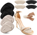 Riootlnm Metatarsal Pads, Ball of Foot Cushions, Heel Pads Inserts for Too Big Shoe, Reduce Foot Pain, No Slip Heel Grips Liners Pads for Loose Shoe, Blisters (Beige+Black) 1