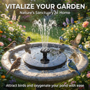 Solar Bird Bath Fountain Pump, 6.3 Inch Upgraded Floating Solar Powered Water…