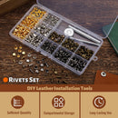 240 Set Leather Rivets 4 Colors 3 Sizes Double Cap Rivets for Leather — 3