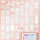 36Pcs Journal Stencils, Planner Stencils for Journaling Scrapbook Notebook | White — 1