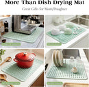 CAKETIME 2 Pack Multicolor Silicone Dish Drying Mat for Kitchen Counter…