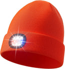 Unisex Beanie with The Light, Gifts for Men Women Husband Him - Orange — 1