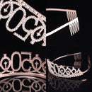 CIEHER 50th Birthday Crown & Sash Pearl Pin, 50th Birthday Decorations | 50th Sash & Tiara Set — 3