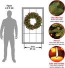National Tree Company 24in Pre-Lit Crestwood Spruce Christmas Wreath — 2