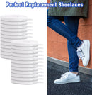 Auihiay 24 Pairs Flat Colored Shoelaces Shoestrings for Sneakers Skate Shoes Sport Shoes Boots | White — 7