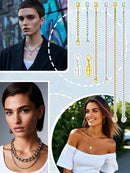 Necklace Extenders for Women and Magnetic Necklace Clasp, Gold and Silver Chain Extender for Jewelry Bracelet Anklet — 4
