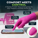 FifthPulse Fuchsia Hot Pink Nitrile Disposable Gloves -3 Mil Medical Exam Nitrile Gloves -Powder and Latex Free — 2
