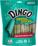 Dingo Dental Sticks Dog Treats With Real Chicken & Parsley, 48 Count