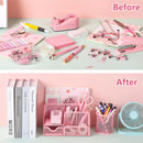 Fayoo 11 Pcs Pink Office Supplies Set Mesh Desk Organizer Accessories Kit — 6