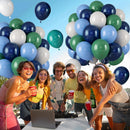 Navy Blue Dark Blue Green White Latex Balloons 12 Inch | 30PC — 6