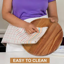[ 2 Pack ] 10-inch Acacia Wood Lazy Susan Organizers, ACIAZAAZ Lazy Susan Turntable for Cabinet, Kitchen Turntable Storage for Table, Countertop, Pantry — 4