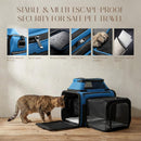 SHARLOVY Top-Side Expandable Pet Carrier, Treat Window,18x11x11 Airline Approved