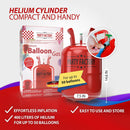Party Factory – Helium Tank - for up to 50 assorted balloons (latex, LED & foil) – Party birthday decoration disposable gas cylinder – bendable filling valve – For decorative occasions | 1 Pack — 4
