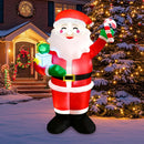 6 FT Christmas Inflatable Santa Claus with Gifts and Candy Outdoor Decor Christmas Blows up Yard Decoration with Built in LED Lights for Indoor,Holiday,Lawn,Yard — 6