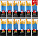 AROIC Acrylic Paint Brush Set, 12pack/120pcs Nylon Hair Paint Brushes | 120pcs-blue — 1